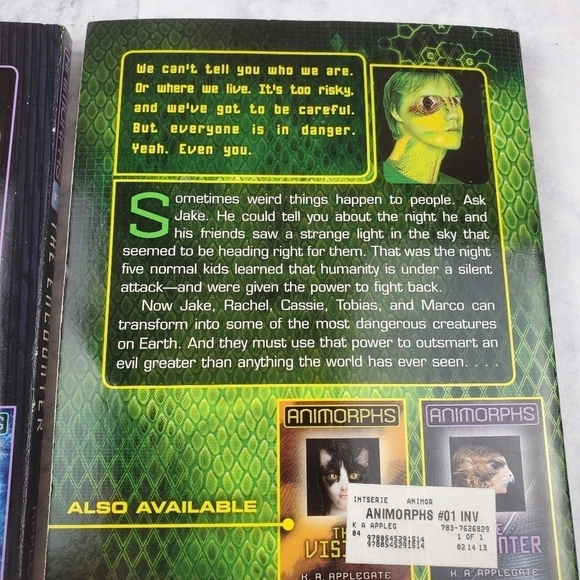 Animorphs K.A. Applegate Lot of‎ 2 books Paperback The Encounter The Invasion - Picture 5 of 7